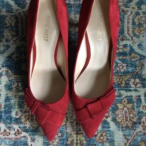Nine West Red Suede Pumps